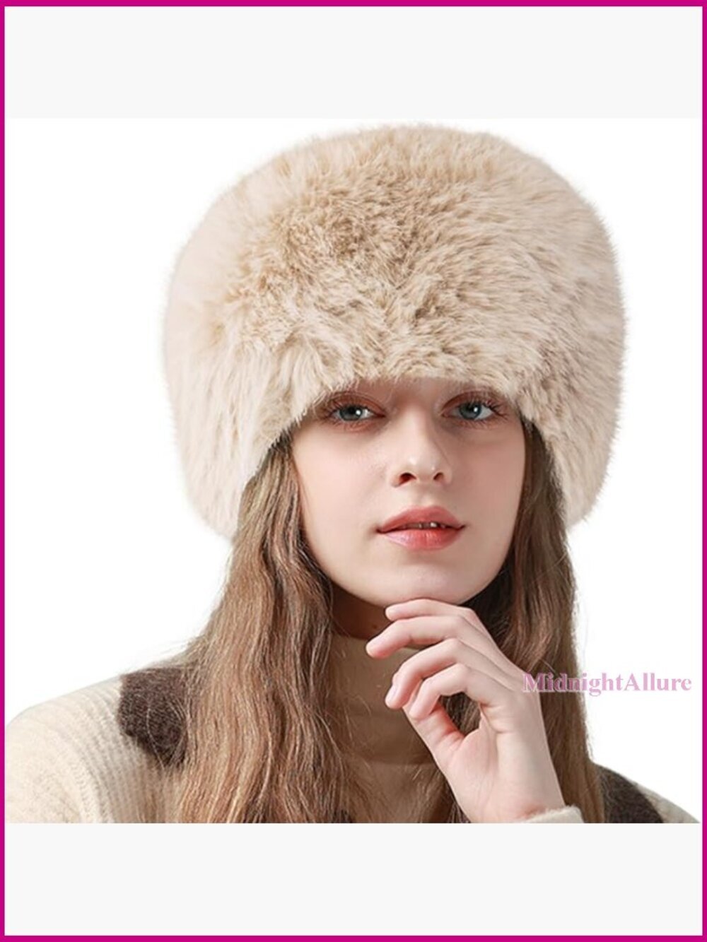 Winter Faux Fur Ushanka Hat Russian Style Warm Fluffy Bucket Cap